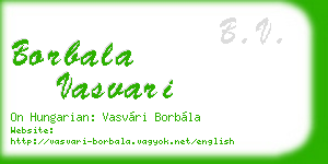 borbala vasvari business card