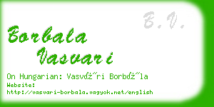 borbala vasvari business card